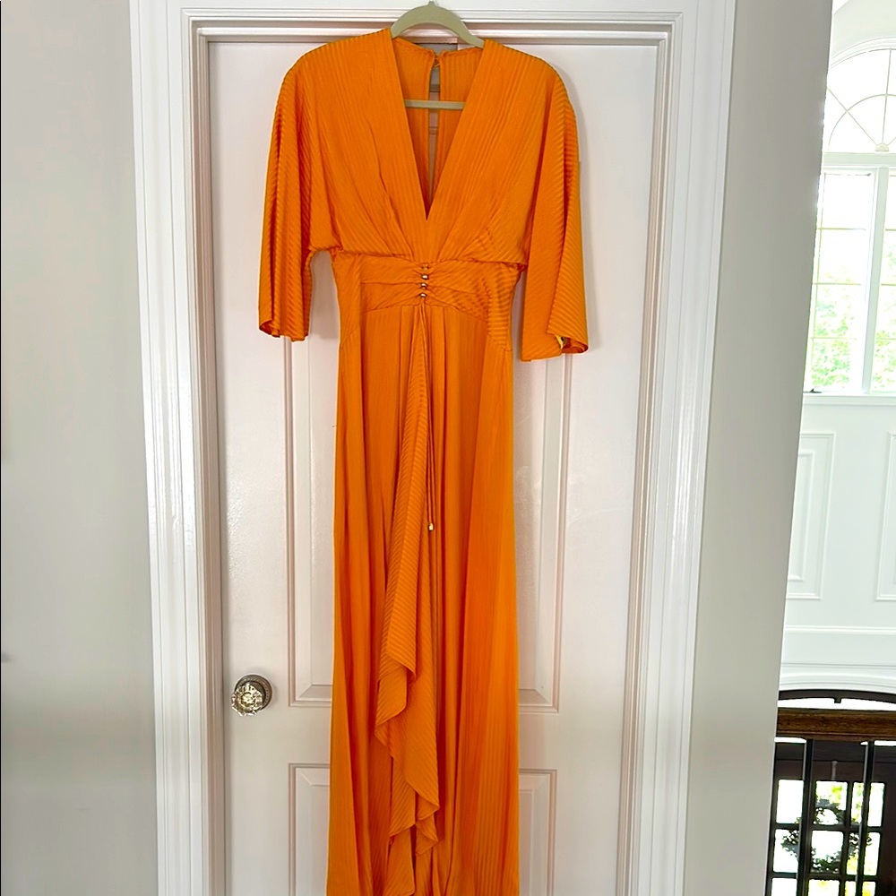 Elegant Orange Maxi Dress